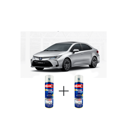 Spray Automotivo Prata Supernova + Spray Verniz 300ml