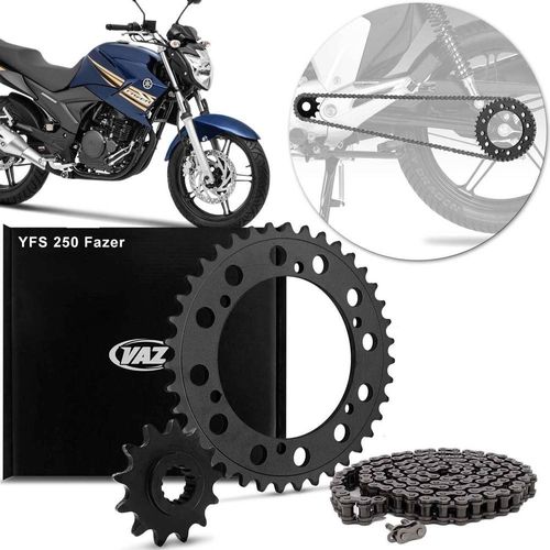 Kit Relação Transmissão Com Retentor Yamaha Yfs 250 Fazer