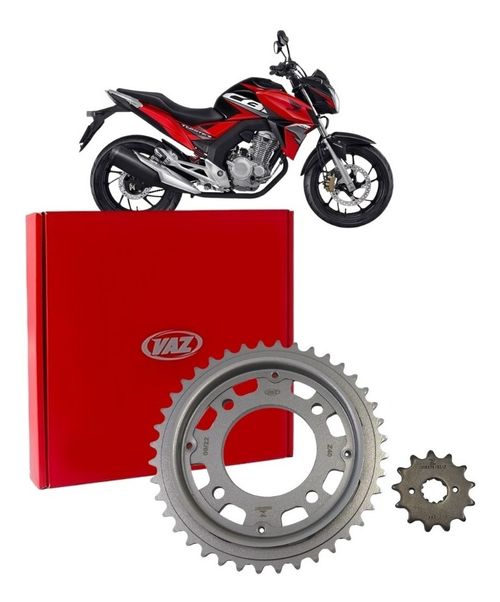 Kit Relação Transmissão Coroa Pinhão Honda Cb 250 Twister