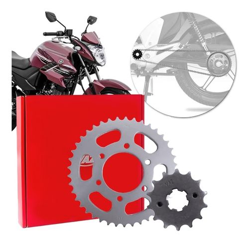 Kit Relação Coroa Pinhão Moto Yamaha Ys 150 Fazer 13 A 18