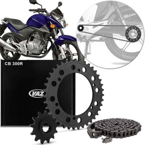 Kit Relação Completo Honda Cb300 2009 2016 Sem Retentor Vaz