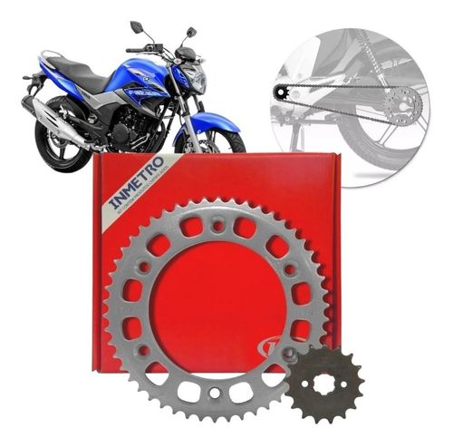 Kit Relação De Transmissão Coroa Pinhão Da Yamaha Fazer2050