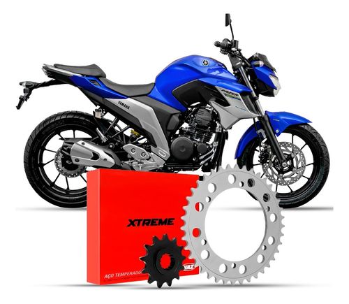 Kit Relação Transmissão Coroa Pinhão Yamaha Ys Fazer 250