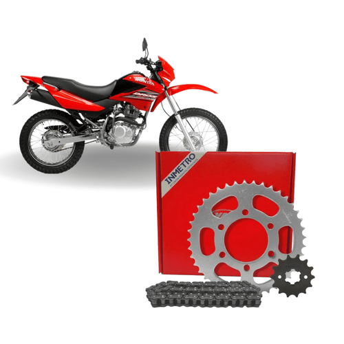 Kit Transmissão Relação Da Honda Nxr125 Bros 2003 2004 2005