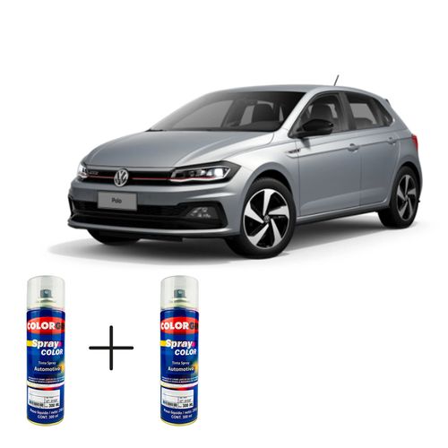 Spray Automotivo Prata Sirius VW + Verniz Spray 300ml