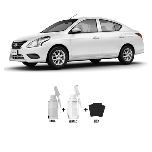 Tira Risco - Nissan Branco Aspen + Verniz 15ml