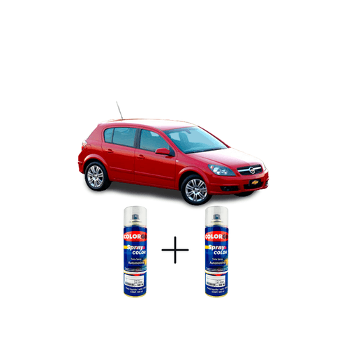 Spray Automotivo Vermelho Lyra + Spray Verniz 300ml