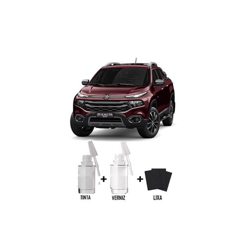 Tira Risco - Fiat Vermelho Tribal + Verniz 15ml