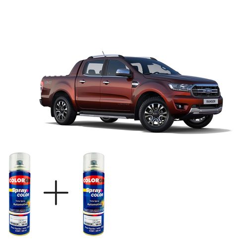 Spray Automotivo Vermelho Toscana + Verniz Spray 300ml