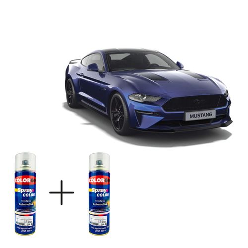 Spray Automotivo Azul Creta + Verniz Spray 300ml