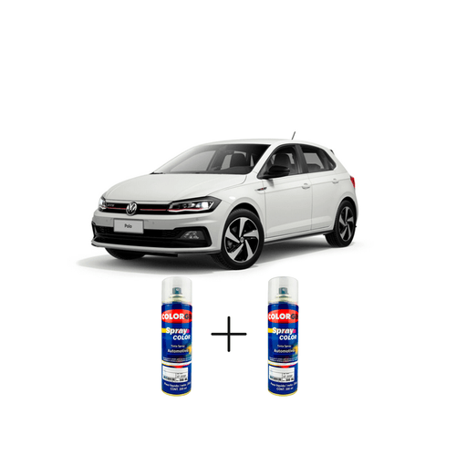 Spray Automotivo Branco Cristal + Spray Verniz 300ml