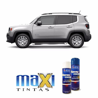Spray Automotivo Prata Melfi Jeep + Verniz Spray 300ml
