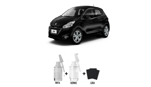 Tira Risco - Peugeot Preto Perola KTV + Verniz 15ml