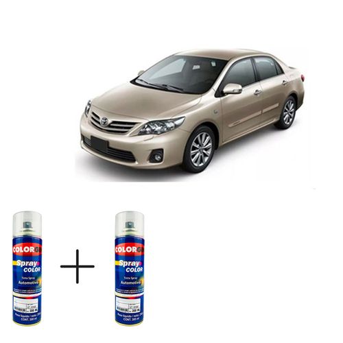 Spray Automotivo Bege Aurora + Spray Verniz 300ml