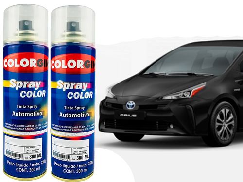 Spray Automotivo Preto Atitude Toyota + Verniz Spray 300ml