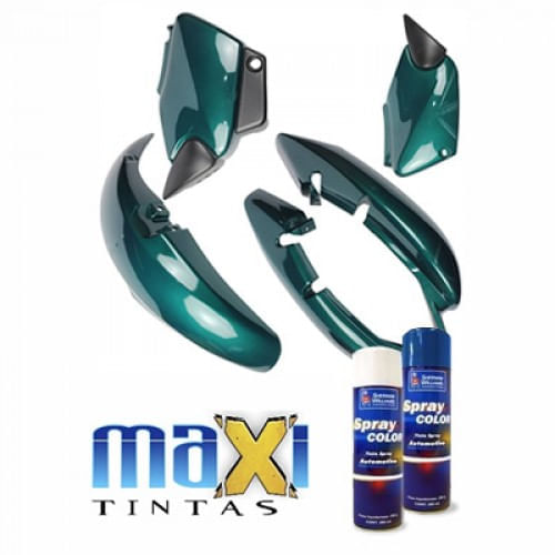 Spray Automotivo Verde Boituva G175M Honda Motos + Verniz Spray 300ml