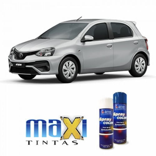 Spray Automotivo Prata Lua Nova Toyota + Verniz Spray 300ml