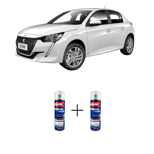 Spray Automotivo Branco Nacre + Spray Verniz 300ml