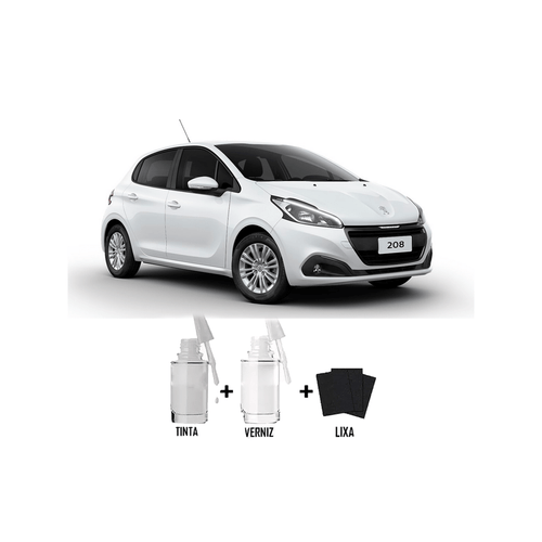Tira Risco - Peugeot Branco Banquise + Verniz 15ml