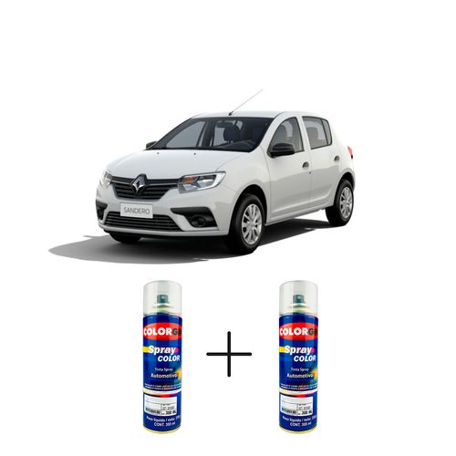 Spray Automotivo Branco Glacier + Spray Verniz 300ml