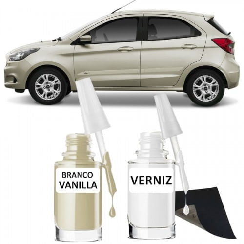 Tira Risco - Ford Branco Vanila + Verniz 15ml