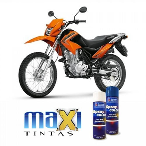 Spray Automotivo Laranja Bros YR306 Honda Motos + Verniz Spray 300ml
