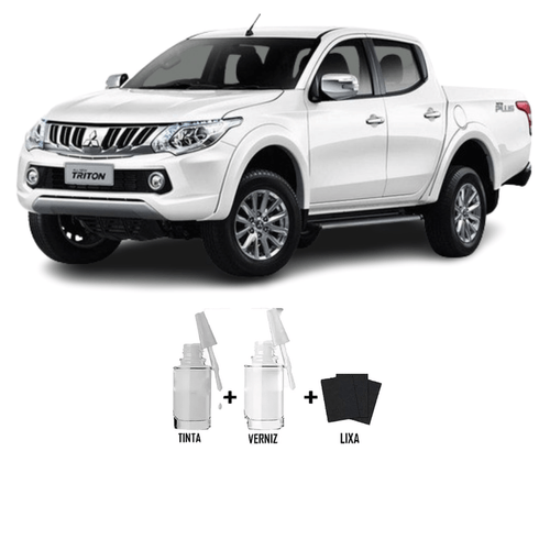 Tira Risco - Mitsubishi Branco Alpino + Verniz 15ml