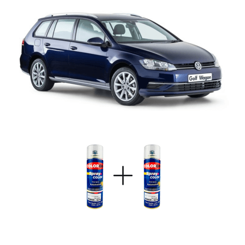Spray Automotivo Azul Night VW + Verniz Spray 300ml