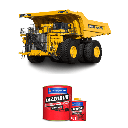 Tinta PU Amarelo Komatsu 0,9L