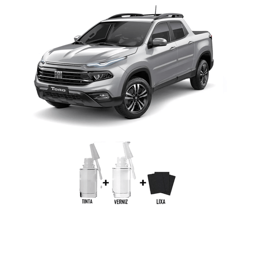 Tira Risco - Fiat Prata Melfi + Verniz 15ml