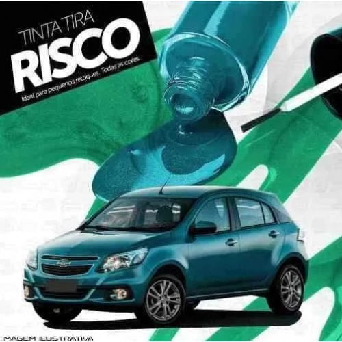 Tinta Tira Risco Chevrolet Agile Azul Aquamarine Tmc