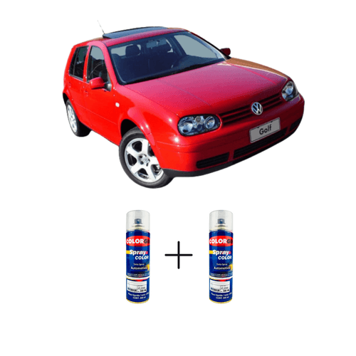 Spray Automotivo Vermelho Tornado + Spray Verniz 300ml