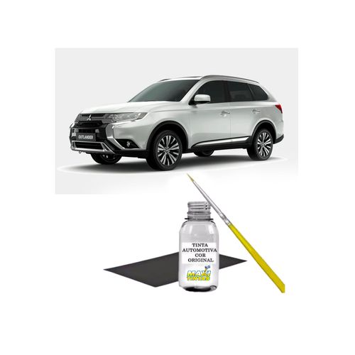 Tinta Tira Risco Retoque Auto Branco Pérola Mitsubishi 100ml