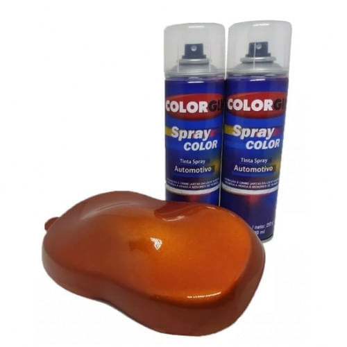 Tinta Spray Automotivo Kit Efeito Candy Laranja 300ml