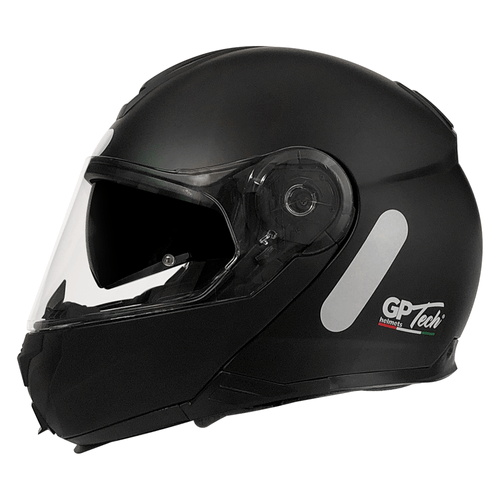 Capacete gp tech a118 preto escamotiavel com oculos solar interno