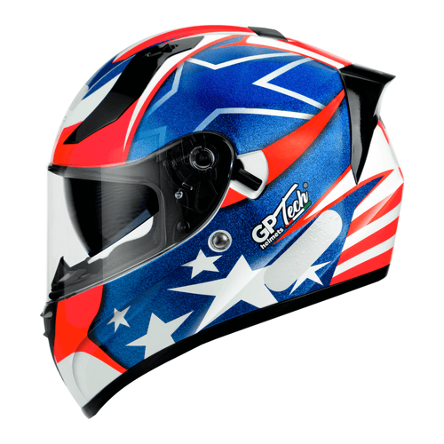 Capacete gp tech v128 usa oculos solar interno