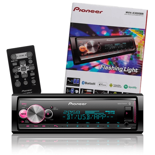 AUTO RÁDIO MVH-X3000BR AM/FM/USB/BT/MIXTRAX 4X23W RMS PIONEER