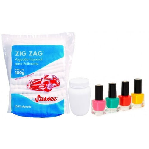 Kit Tira Risco Automotivo 15 ml + Verniz 15ml + Polimento