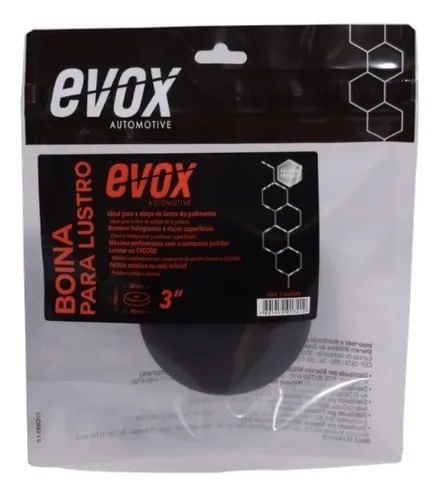 Boina De Espuma Lustro 3 Polegadas Polimento Automotivo Evox