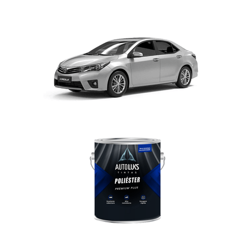 Tinta Poliéster Prata Supernova Metálico Toyota 1E7 0,9L Autoluks