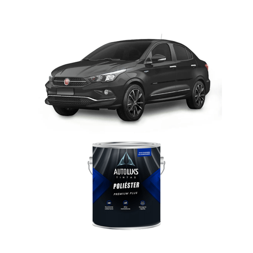 Tinta Poliester Preto Vesúvio Metálico FIAT 0,9L Autoluks