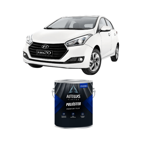 Tinta Poliester Branco Polar Lisa Hyundai 0,9L Autoluks