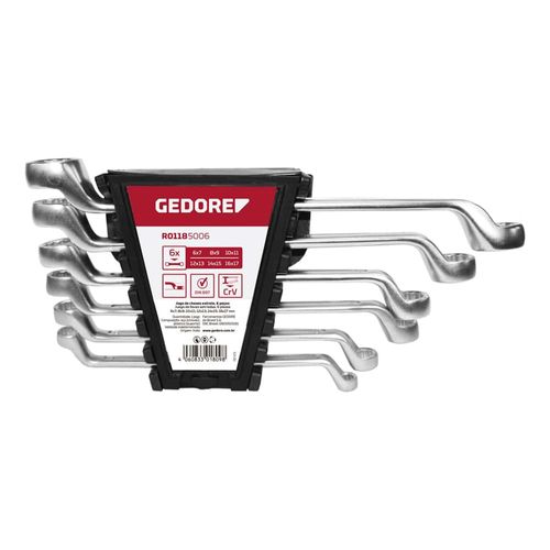 Jogo de Chaves Fixas 06 A 17mm 6 Peças Gedore RED