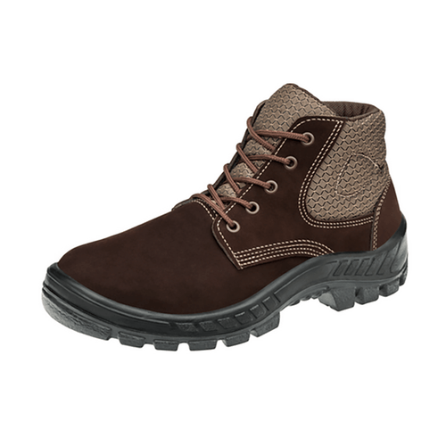 Bota Camurça Bico Plastico Café Nº44 Marluvas