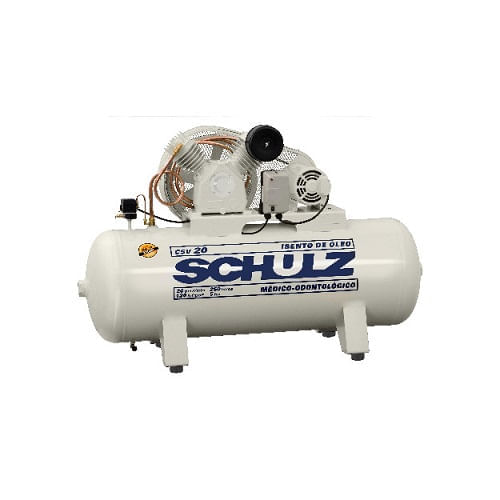 Compressor Ar Odontológico AL CSV- 20/250 Trifásico Isento OLEO SCHULZ