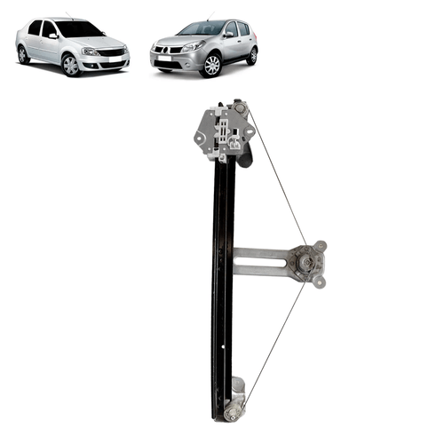 Maquina Vidro Logan Traseira Dir Sandero 2007 á 2014 Manual