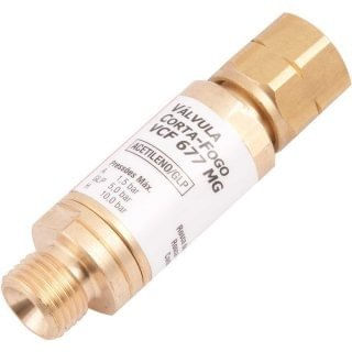 Válvula Corta Fogo Acetíleno para Maçarico VCF 677 MG - Vonder