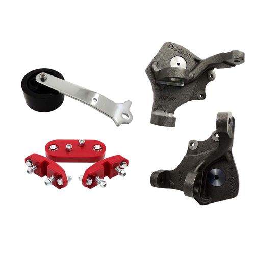 Manga De Eixo Deslocada VW Fusca E Derivados - Suspensão Pivô Disco 4 Furos + Kit Coxim Motor E Câmbio Em PU + Pedal De Acelerador Roller