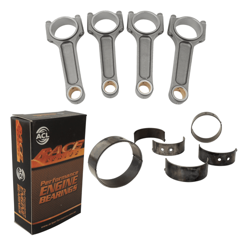 BIELA FORJADA basic 143MM PARA MOTOR GM CHEVROLET FAMÍLIA 2 / 1.8 / 2.0 8V E 16V - JOGO COM 4 UNIDADES + Bronzina ACL RACE SERIES