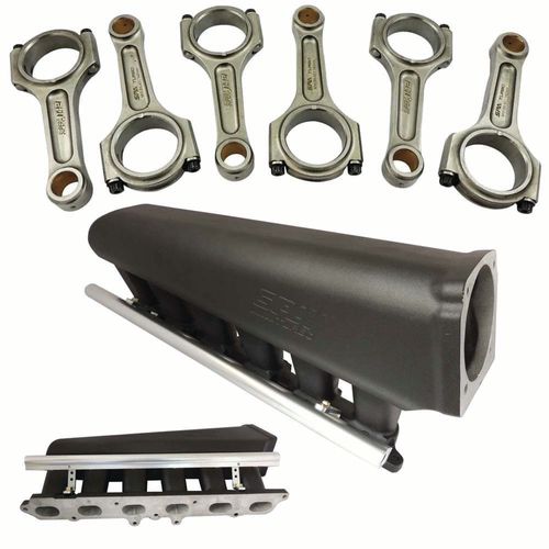 Biela Forjada Super A-Beam 142mm 1600cv (Parafusos 7/16) e Coletor de Admissão Tipo Plenum para Motor 2JZ-GE em Alumínio com Flauta